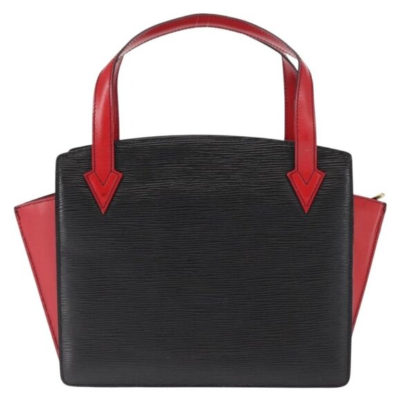 LOUIS VUITTON Epi Bicolor Varenne Hand Bag Black Red - Picture 3 of 14